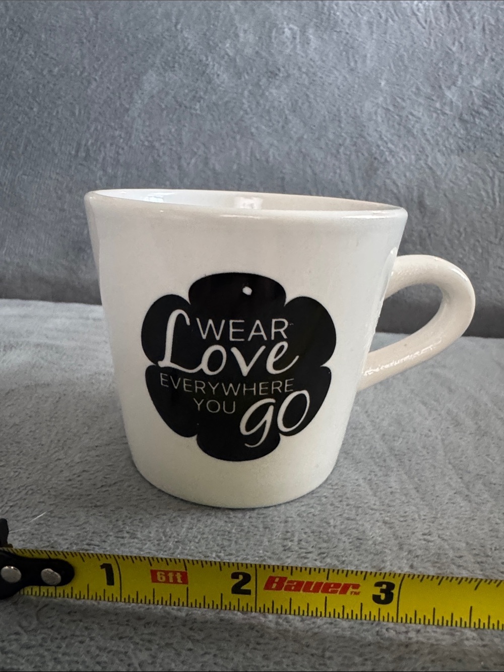 Ceramic White 'Wear Love Everywhere You Go' Coffee Mug